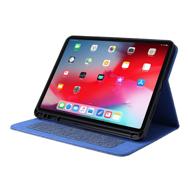 Til iPad Air 13 (2024) Tabletetui Dækstofstruktur - Blå Blue