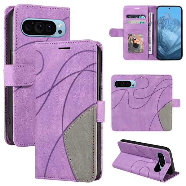 Til Google Pixel 9 / 9 Pro KT - serie - 1 dobbeltfarve etui Purple