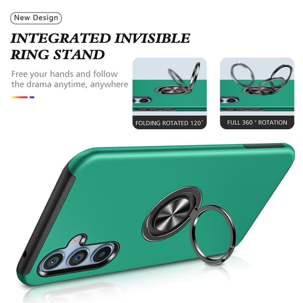 Mobildeksel med Ringholder for Samsung Galaxy A37 5G Green