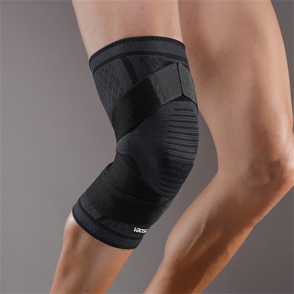 1 st. Elastisk stabilt Stöd Knä Knästöd Knäskydd Patella Värme - M - Svart Svart