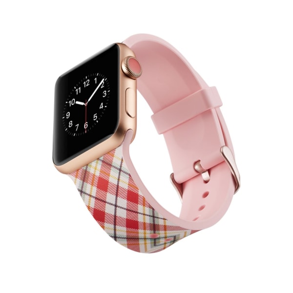Silicone klockrem för Apple Watch 4 44mm, 3/2/1 42mm - Lattices multifärg