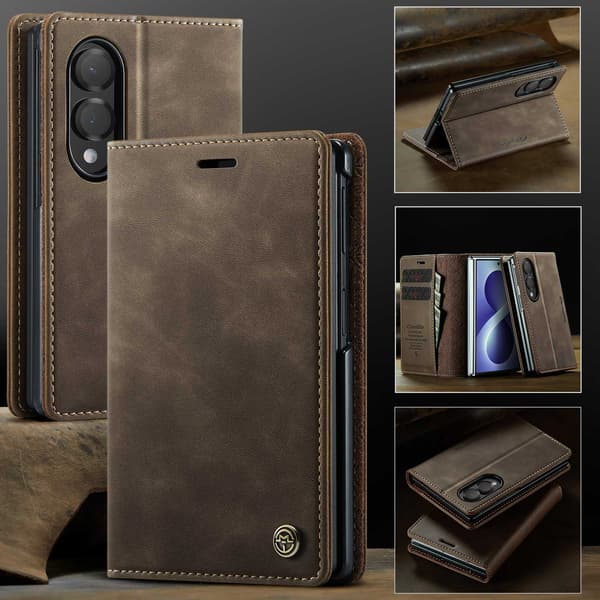 CASEME Telefonlommebokdeksel til Samsung Galaxy Z Fold8 Brown