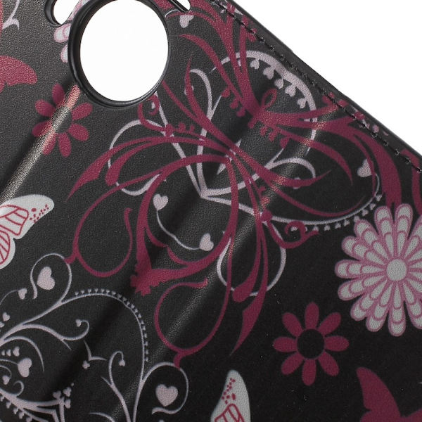 Microsoft Lumia 950 XL Plånboksfodral Butterflies Black