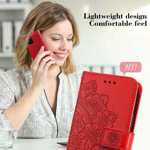 Xiaomi 17T Lompakkokotelo Mandala Red