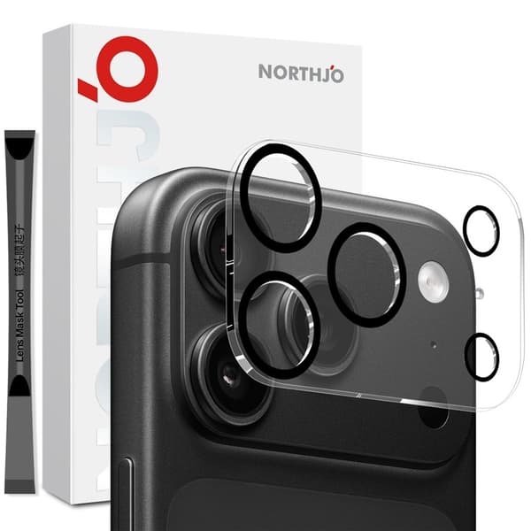 NORTHJO Kameralinsebeskytter til iPhone 18 Pro Max Black
