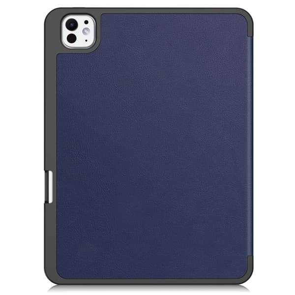 Til iPad Pro 11 (2024) Etui Tre - fold Stativ Tablet Cover med Pen Holder Dark blue