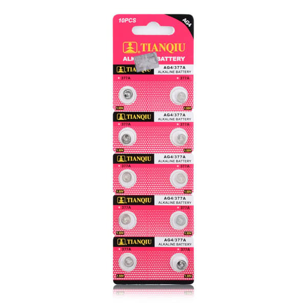 Button Cell Battery SR66 / V377 / AG4 / LR626 Silver