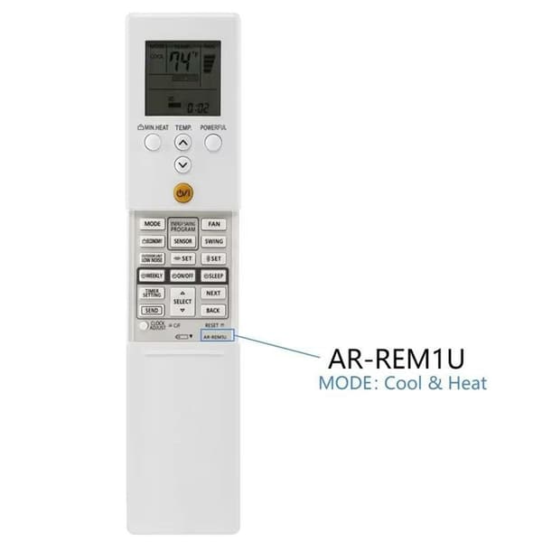 Erstatning fjernkontroll for AR-REM1U for Fujitsu klimaanlegg White