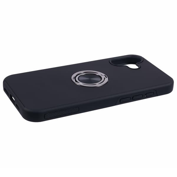 iPhone 16 Plus sormenrengasjalustan hybridikotelo Black