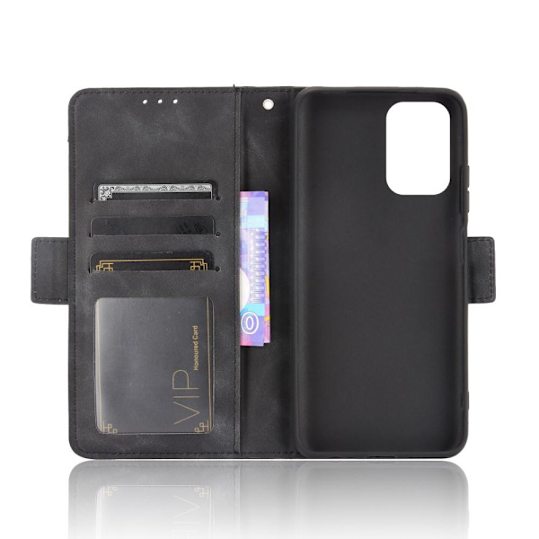 Lompakkoteline kääntökotelo Xiaomi Redmi Note 10S/Note 10 4G - Musta Black