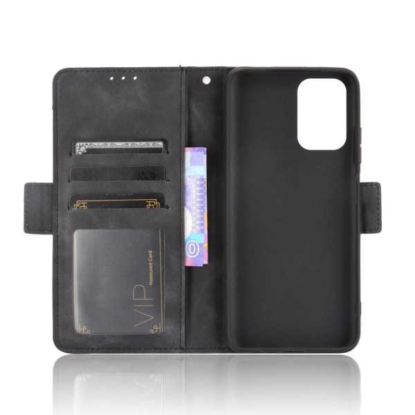 Pung Stand Flip Taske til Xiaomi Redmi Note 10S/Note 10 4G - Sort Black