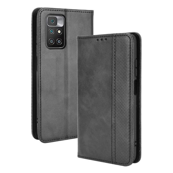 Xiaomi Redmi 10 Vintage Plånboksfodral - Svart Svart