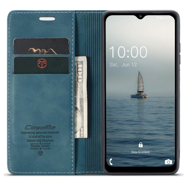 CASEME Retro Wallet Case for Samsung Galaxy A34 - Blue Blue