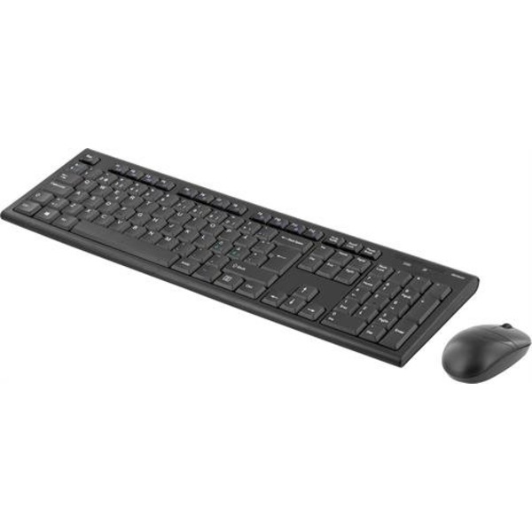 DELTACO langaton näppäimistö + hiiri 2,4 ghz USB nanovastaanotin 10 m Black