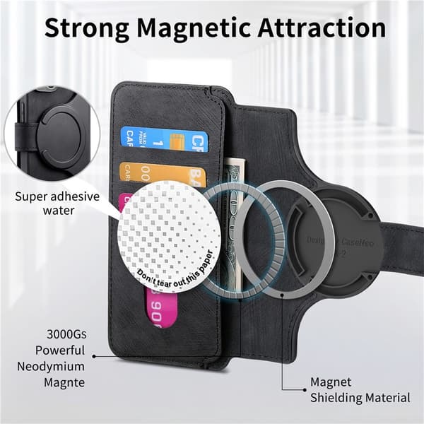 CASENEO Magnetisk Pungcover til Realme GT 8 Pro 5G Black