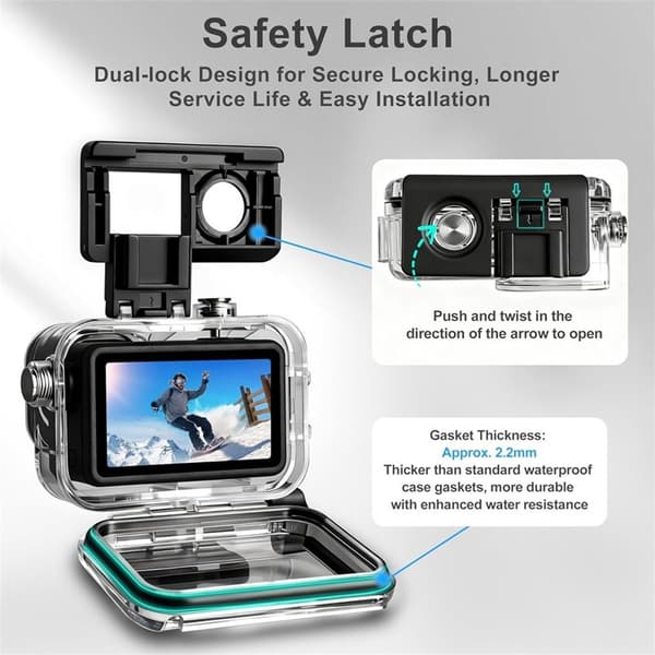 54-i-1 tilbehør til DJI Osmo Action 6 actionkamera. Masser af gode ting. Black