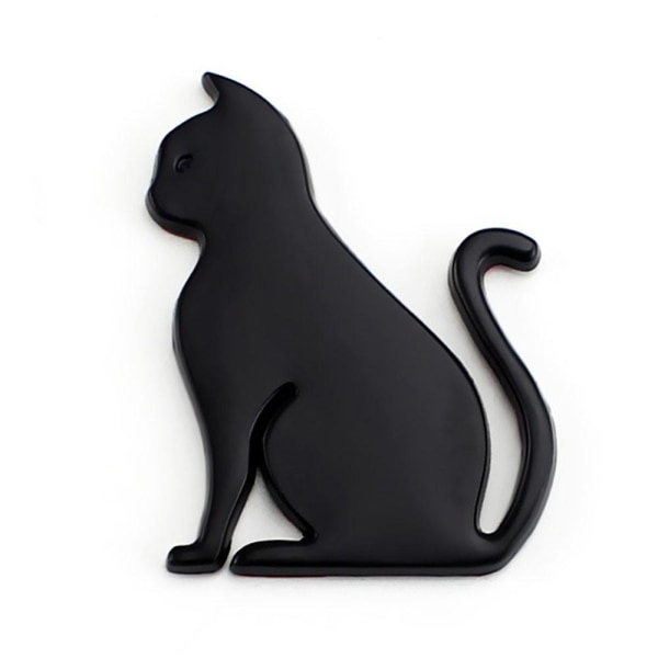 Cat Sticker Car Decal Klæbende Dekoration Bumper Decor - Sort Black