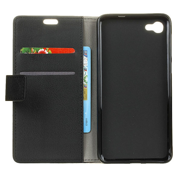 Wallet Stand Case for Alcatel A5 LED - Black Black