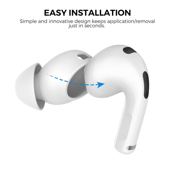 For AirPods 3 støyreduserende ørepropper Silikondeksel S White