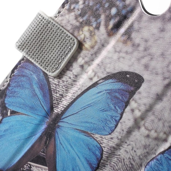 Microsoft Lumia 650 Plånboksfodral - Blue Butterfly Svart