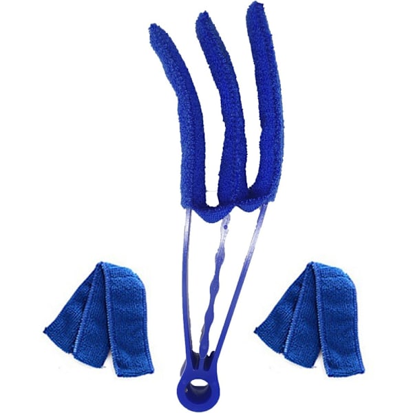 Rengøring Air Conditioning Grille Børste Vaskbar Vent Duster Med 2 Ekstraudstyr Blue