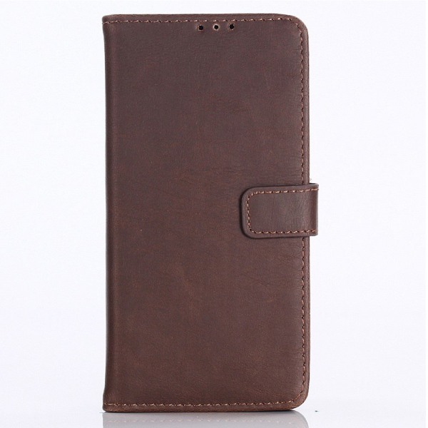 Crazy Horse Wallet Case for Samsung Galaxy Note 10 - Coffee Brown