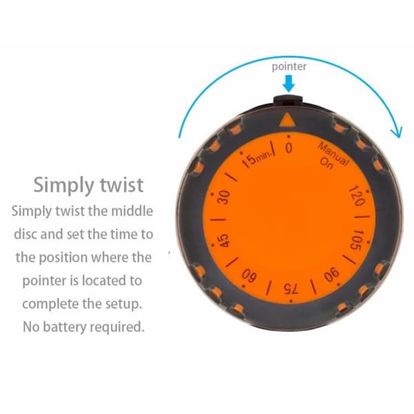 Automatisk hagevanning Intelligent Mekanisk Vanntimer Orange