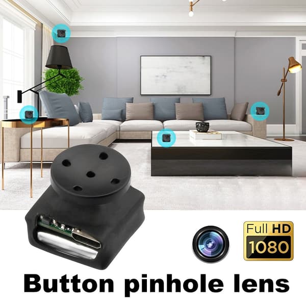 Mini 1080P Full HD DVR-minikamera – bærbart overvågningskamera Black