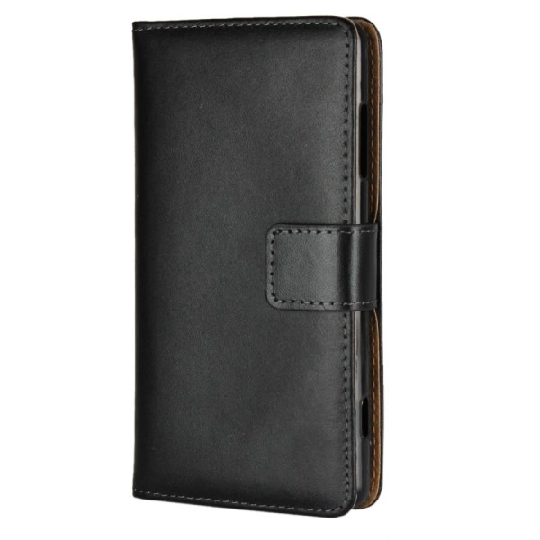 Jaettu nahkainen lompakkokotelo Sony Xperia XZ2 Compact -puhelim Black