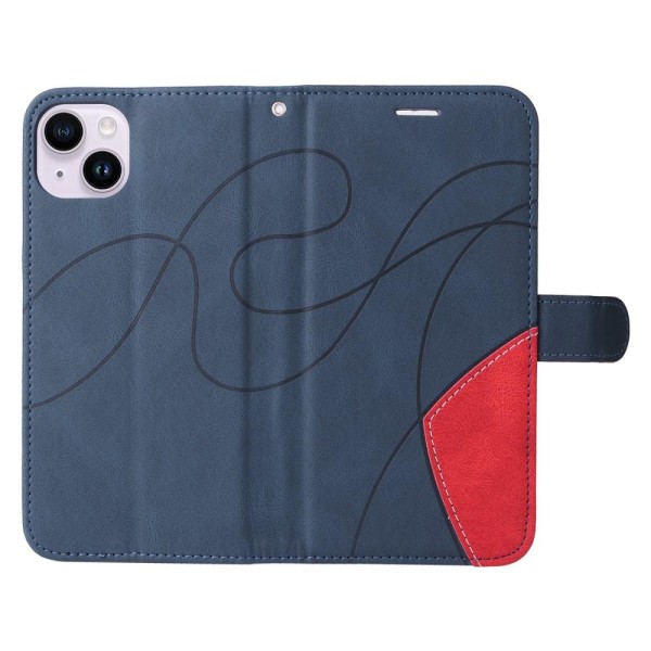 Til iPhone 15 Plus KT Series-1 Dobbeltfarvet etui Blue