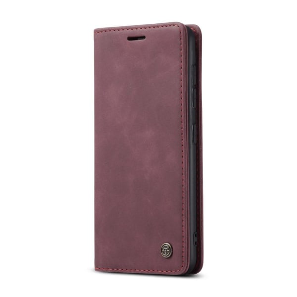 CASEME Retro lompakkokotelo Samsung Galaxy S21+ (Plus) Viininpunainen Wine red
