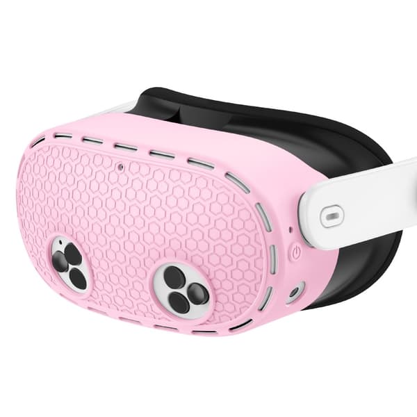 För Meta Quest 3S Skyddsfodral VR Headset Silikonskydd - Rosa Rosa