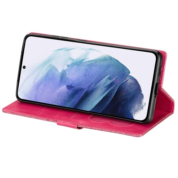 För Samsung Galaxy S25 Ultra Ställbart Glitterfodral med Dragkedjeficka Rosa