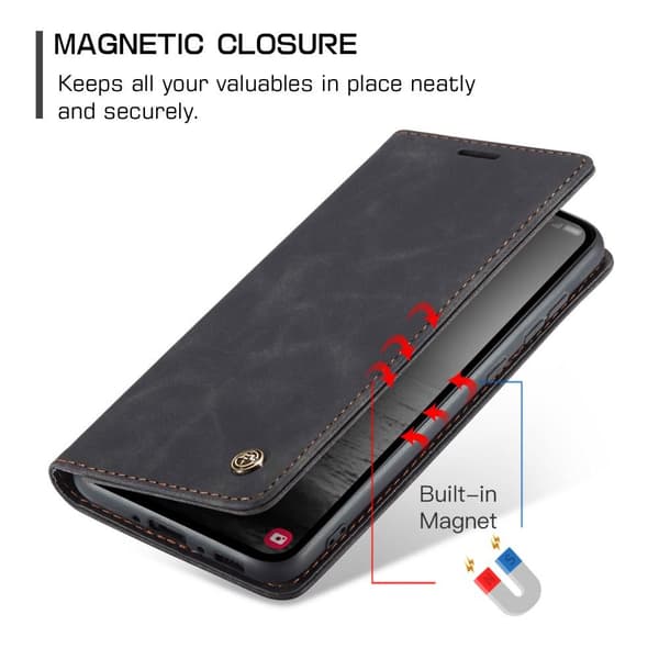 CASEME Retro Pung Taske til Samsung Galaxy A54 - Sort Black