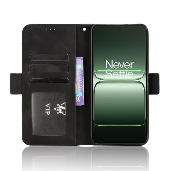 OnePlus Nord CE5 5G Case -lompakkokotelolle Shell Phone Case Extra Card - musta Black