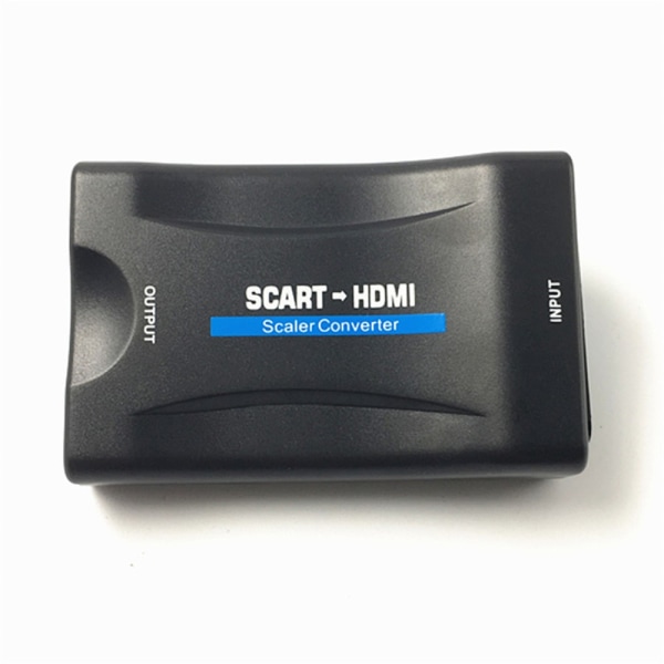 1080P SCART til HDMI Video Audio Converter Adapter til HD TV DVD Black