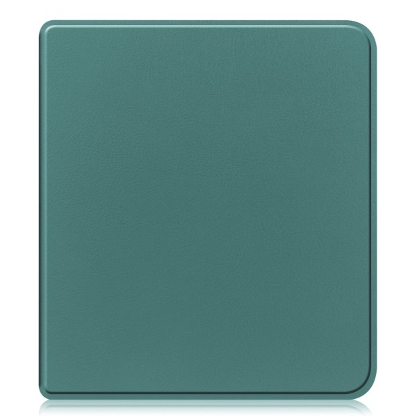For Kobo Libra Colour Etui PU Læder + TPU E - Reader Cover Green
