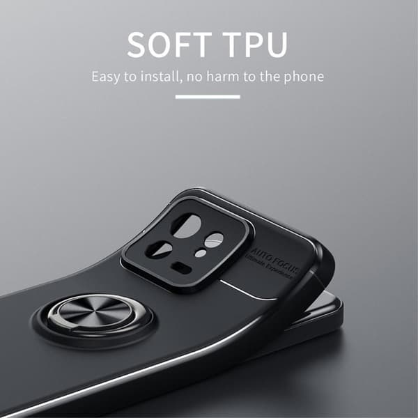 Sormirengas Kickstand TPU - kotelo Xiaomi 13 5G: lle Black