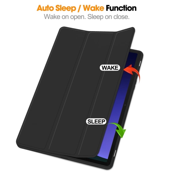 Slim Fit Cover Cover til Samsung Galaxy Tab S9 Sleep - Wake Up Black
