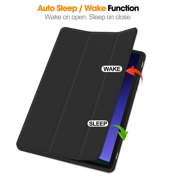Slim Fit suojakuori Samsung Galaxy Tab S9:lle Sleep - Wake Up Black