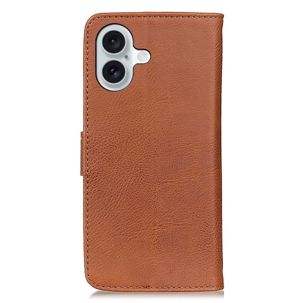 KHAZNEH Lommebok Stativ Etui for iPhone 16 Brown