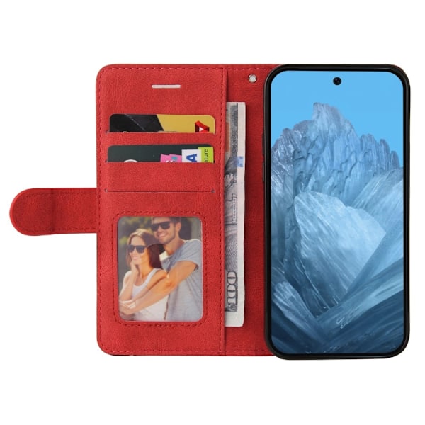 Google Pixel 9 / 9 Pro KT Series-1 Kahden Värin Kotelo Remmillä Red