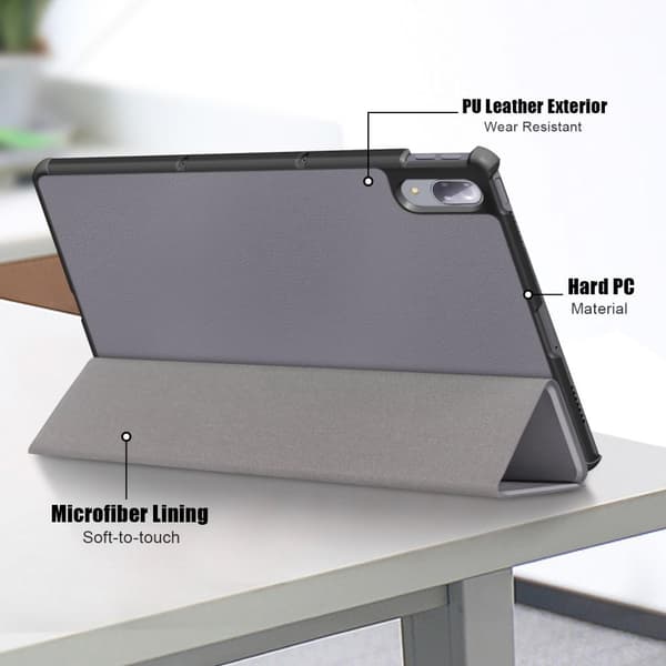 Tri - fold Fodral till Lenovo Tab P11 Pro TB - J706F - Grå grå