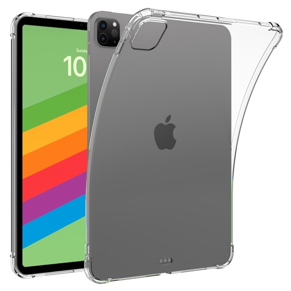 För iPad Pro 13 (2024) Transparent Surfplattfodral TPU Baksidesskydd Transparent