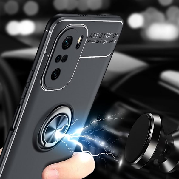Finger Ring Kickstand TPU Case for Xiaomi Mi 11i Black