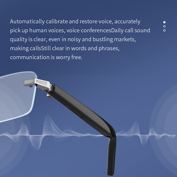 Wireless Music Bluetooth 5.3 Smart Glasses Mikrofon Høyttaler Sykling Løping Transparent