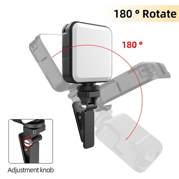 LED-lys 3000-6000K Dæmpbar lyslampe Live-udsendelse fotografibelysning Black