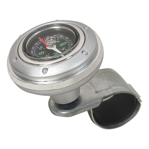 Knopp Bil Ratt Bilratt Spinnerknopp Kompass Bilstyrning Handtag Silver