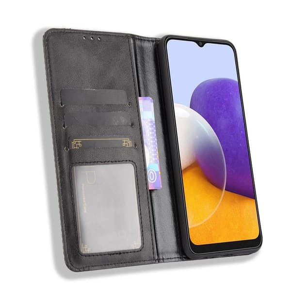 Samsung Galaxy A22 5G Lommebok - deksel - Svart Black