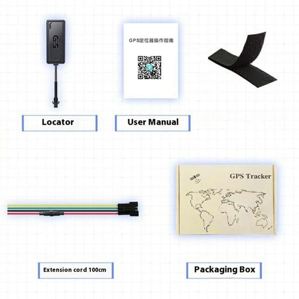 GPS Tracker Tyverisikring 4G tracker motorcykel bil osv. placeringsenhed Black